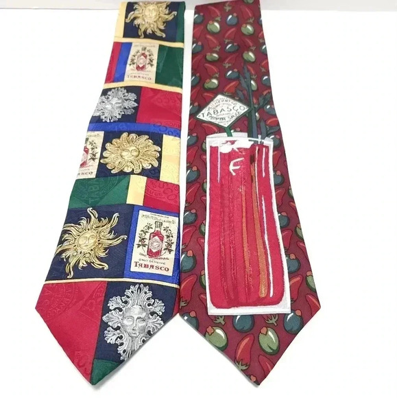 Tabasco Mens Ties Lot Of 2 - Picture 1 of 4